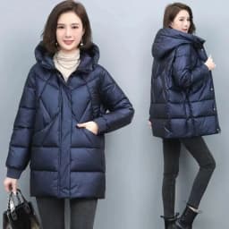 2026 Hooded Cotton Coat Women's Mid-Length Winter Jackets Elegant Mother's Parkas Padded Jacket Thick Down Padded Jacket Vintage