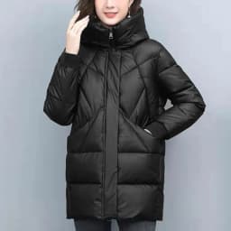 2026 Hooded Cotton Coat Women's Mid-Length Winter Jackets Elegant Mother's Parkas Padded Jacket Thick Down Padded Jacket Vintage