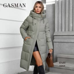 GASMAN 2024 Winter Jacket Women Brand High Quality Casual Long Women's Jackets Hooded Zipper Pocket Puffer Parkas Outwear 88607