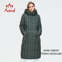 Astrid 2022 New Winter Women's coat women long warm parka Plaid fashion thick Jacket hooded large sizes female clothing 9546