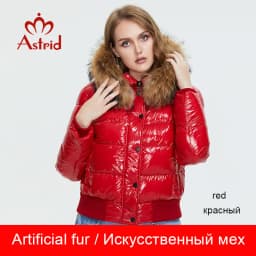 Astrid Large Natural Raccoon Fox Fur Hooded 2023 Winter warm Thick Coat Women Short Down Jacket Puffer fashion Female Parkas