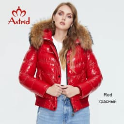 Astrid Large Natural Raccoon Fox Fur Hooded 2023 Winter warm Thick Coat Women Short Down Jacket Puffer fashion Female Parkas