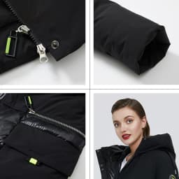 GASMAN 2023 Fashion brand new women's coat Women's winter jacket down parka warm outwear Female black patchwork thick jacket 020
