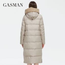 GASMAN 2022 Women's winter jacket Long fashion slim women Coat Keep warm pocket outwear Retro elegant Classic lady parka 81716
