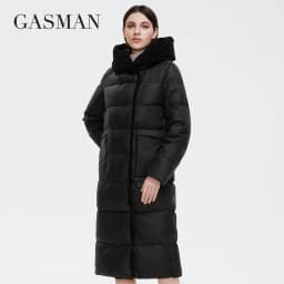 GASMAN 2022 Women's winter jacket Long fashion slim women Coat Keep warm pocket outwear Retro elegant Classic lady parka 81716