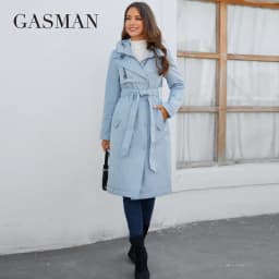 GASMAN 2023 Brand Fashion Women's spring Down jacket Autumn Women Coat Long parka women's jackets female Thin Cotton 8356