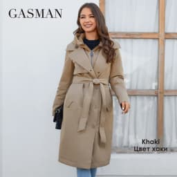 GASMAN 2023 Brand Fashion Women's spring Down jacket Autumn Women Coat Long parka women's jackets female Thin Cotton 8356