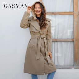 GASMAN 2023 Brand Fashion Women's spring Down jacket Autumn Women Coat Long parka women's jackets female Thin Cotton 8356