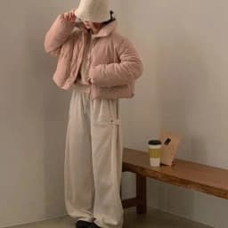Korean Sle Quilted Cotton Jaet Women's ort Coat Light Corduroy Bread ape Winter Faion Versatile Single Button