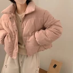 Korean Sle Quilted Cotton Jaet Women's ort Coat Light Corduroy Bread ape Winter Faion Versatile Single Button