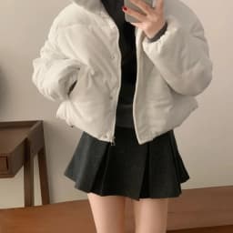 Korean Sle Quilted Cotton Jaet Women's ort Coat Light Corduroy Bread ape Winter Faion Versatile Single Button