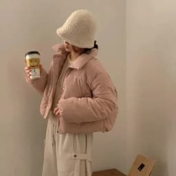 Korean Sle Quilted Cotton Jaet Women's ort Coat Light Corduroy Bread ape Winter Faion Versatile Single Button
