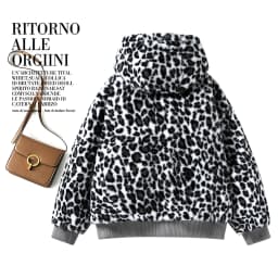 2026 Winter Coat Parkas Women Velvet Thicke Double-sided Cotton Padded Jacket Retro Warm Leopard Print Hooded Female Outerwear