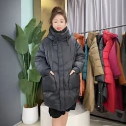 2026 New Women's Thick Cotton Parka Jacket Black Winter Coat Korean Oversized Loose Hooded Coats Female Casual Long Overcoat