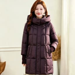 2026 Fashion Down Cotton-padded Jacket Women's Winter Long Parkas Thicken Warm Tops Hooded Coats Female Oversize Loose Outerwear