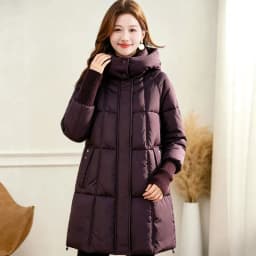 2026 Fashion Down Cotton-padded Jacket Women's Winter Long Parkas Thicken Warm Tops Hooded Coats Female Oversize Loose Outerwear