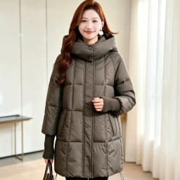 2026 Fashion Down Cotton-padded Jacket Women's Winter Long Parkas Thicken Warm Tops Hooded Coats Female Oversize Loose Outerwear