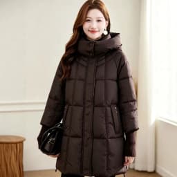 2026 Fashion Down Cotton-padded Jacket Women's Winter Long Parkas Thicken Warm Tops Hooded Coats Female Oversize Loose Outerwear