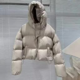 Autumn Winter Casual Parkas Women Fashion Down Cotton Jacket with Hood Warm Oversize Thick Solid Short Puffer Outwear Female