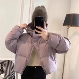 Autumn Winter Casual Parkas Women Fashion Down Cotton Jacket with Hood Warm Oversize Thick Solid Short Puffer Outwear Female