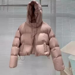 Autumn Winter Casual Parkas Women Fashion Down Cotton Jacket with Hood Warm Oversize Thick Solid Short Puffer Outwear Female