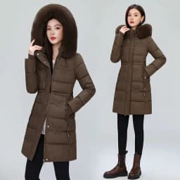 Women's Winter Parka Coat Hooded Korean Version Lady Down Cotton Jacket Warm Temperament Ladies Cotton Padded Outerwear