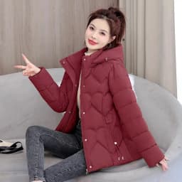 2025 new cotton-padded women short Korean version of loose  cotton-padded women winter coat