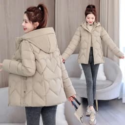 2025 new cotton-padded women short Korean version of loose  cotton-padded women winter coat