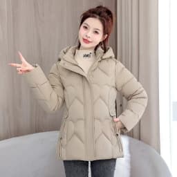 2025 new cotton-padded women short Korean version of loose  cotton-padded women winter coat