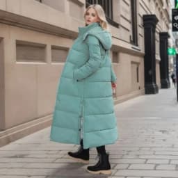 Cotton Coat Long Parka Coat Jacket Women 2024 Autumn Winter Thick Warm Coats Woven Block Trend Hooded White Down Parkas