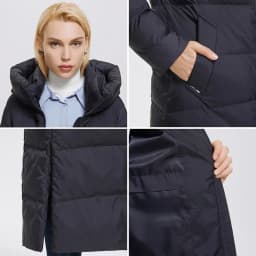 MIEGOFCE Super Long Cotton Parka Women Stand Collar Zipper Windproof Warm Winter Coat Casual Daily Outerwear D21679
