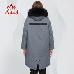 Astrid 2022 Women's Winter Jacket Oversize Thick Down Coats Hooded Natural Fur Women Parkas Fashion Outerwear Quilted AT-10073