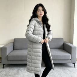 Hooded Women's Autumn Winter Coats Quilted Padded Cotton Fill Solid Color Pockets Windproof Warm Parkas Loose Fit Outer Garment