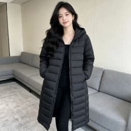 Hooded Women's Autumn Winter Coats Quilted Padded Cotton Fill Solid Color Pockets Windproof Warm Parkas Loose Fit Outer Garment