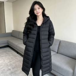 Hooded Women's Autumn Winter Coats Quilted Padded Cotton Fill Solid Color Pockets Windproof Warm Parkas Loose Fit Outer Garment