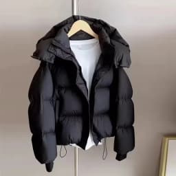 2025 New Winter  Puffer Jacket Women Fashion Hooded Down Cotton Overcoat Female Loose Casual Warm Parkas Outerwear