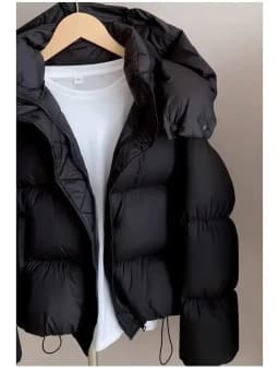 2025 New Winter  Puffer Jacket Women Fashion Hooded Down Cotton Overcoat Female Loose Casual Warm Parkas Outerwear