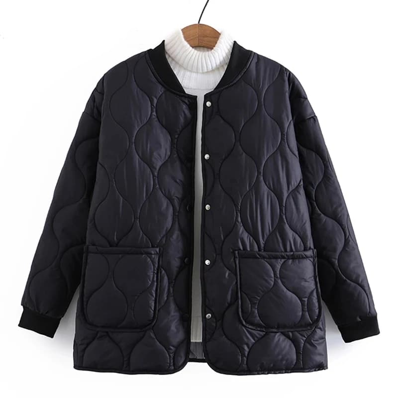 Oversize Women Lightweight Cotton Coat 2025 New Middle-Aged Women Loose Cotton Padded Jacket Women Quilted Jacket Thin Outerwear