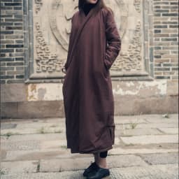 Johnature Women Cotton Coats Vintage 2025 Winter New Cotton Linen Parkas Thicken 4 Colour Loose Warm Clothes Robes Casual Coats