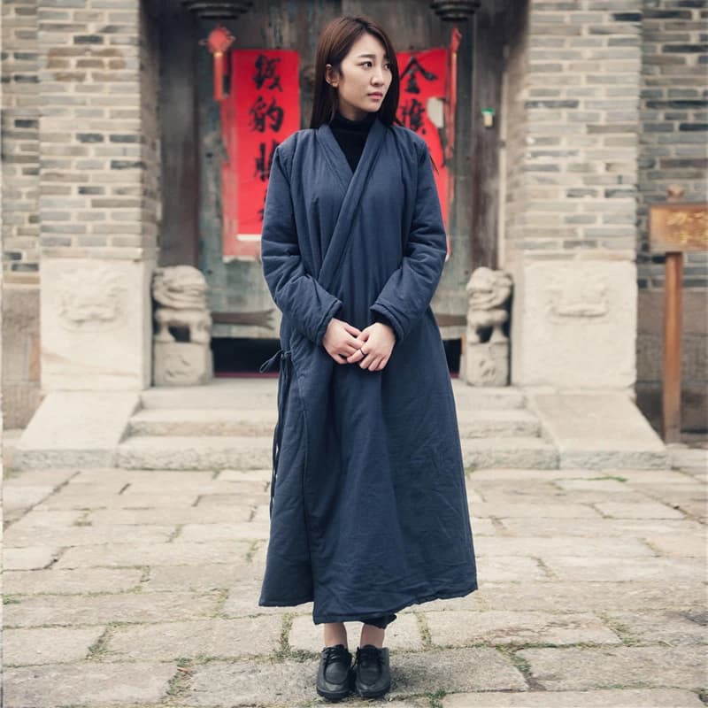 Johnature Women Cotton Coats Vintage 2025 Winter New Cotton Linen Parkas Thicken 4 Colour Loose Warm Clothes Robes Casual Coats