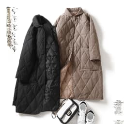 plus Size Women's Cotton Jacket Diamond Patterned Warm Mid-Length Versatile Cotton Coat for Autumn Winter Commute