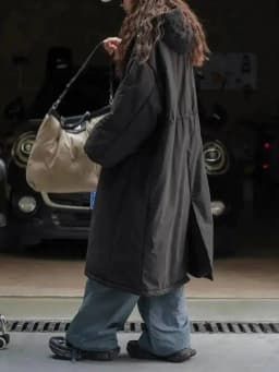 [LANMREM] Hooded Cotton Coats For Women Thick Warm Outdoors Outwear Streetwear Female Warm Clothing 2025 Winter New 26C881