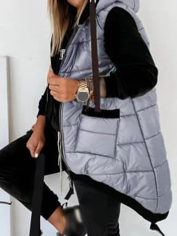 Autumn Winter Holiday Padded Vests Women Sleeveless Fashion Hooded Coats Pocket Zipper Lady Casual Chic Jackets Vest Streetwear