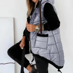 Autumn Winter Holiday Padded Vests Women Sleeveless Fashion Hooded Coats Pocket Zipper Lady Casual Chic Jackets Vest Streetwear