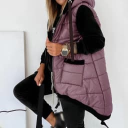 Autumn Winter Holiday Padded Vests Women Sleeveless Fashion Hooded Coats Pocket Zipper Lady Casual Chic Jackets Vest Streetwear