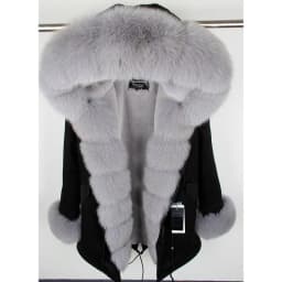 Maomaokong Winter Women Luxur Beige Fur Coat Natural Real Fox Fur Waterproof Jacket Hooded Thick Warm Fashion Long Black Parkas