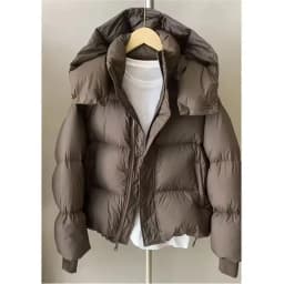 Women Fashion Lightweight Hooded Down Cotton Coat Female Loose Casual Warm Parkas Outerwear 2025 New Autumn Winter Jacket