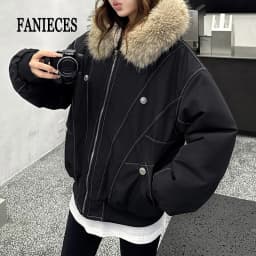 Y2k Harajuku Parkas Winter Warm Cotton-Padded Jackets Fur Collar Hooded Zipper Loose Casual Coat Hip-hop Gothic Women&Men куртка