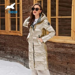 ICEbear 2024 Winter Fashionable Jacket Women's Hooded Warm Parkas Puffer Jackets Hight Quality Female Quilted Coat GWD20155D