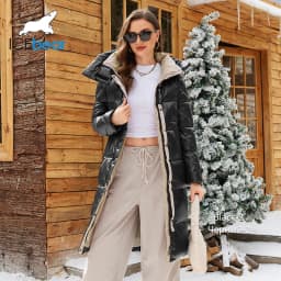 ICEbear 2024 Winter Fashionable Jacket Women's Hooded Warm Parkas Puffer Jackets Hight Quality Female Quilted Coat GWD20155D
